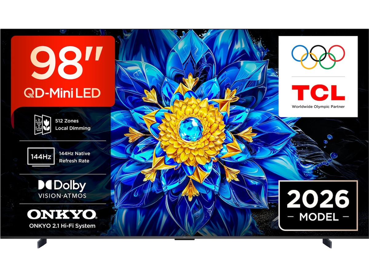TCL T8D 98” 4K QD-Mini LED Smart TV (2026) Over 80 tommer TV
