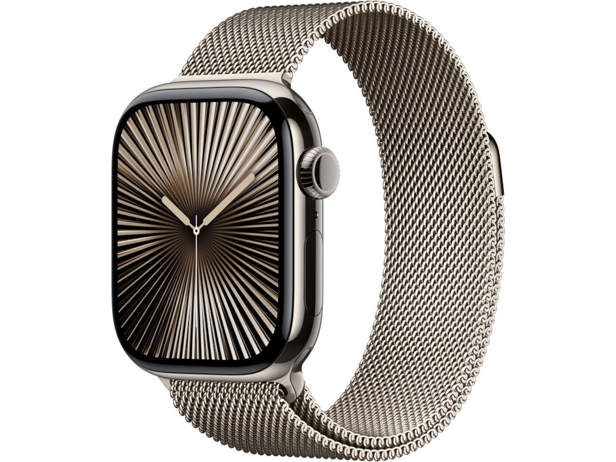 Apple Watch Series 10 GPS + LTE 42mm Titan (naturlig) -B-Grade Demo klokker