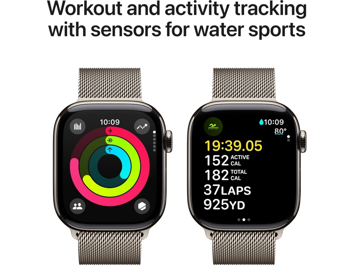 Apple Watch Series 10 GPS + LTE 42mm Titan (naturlig) -B-Grade Demo klokker