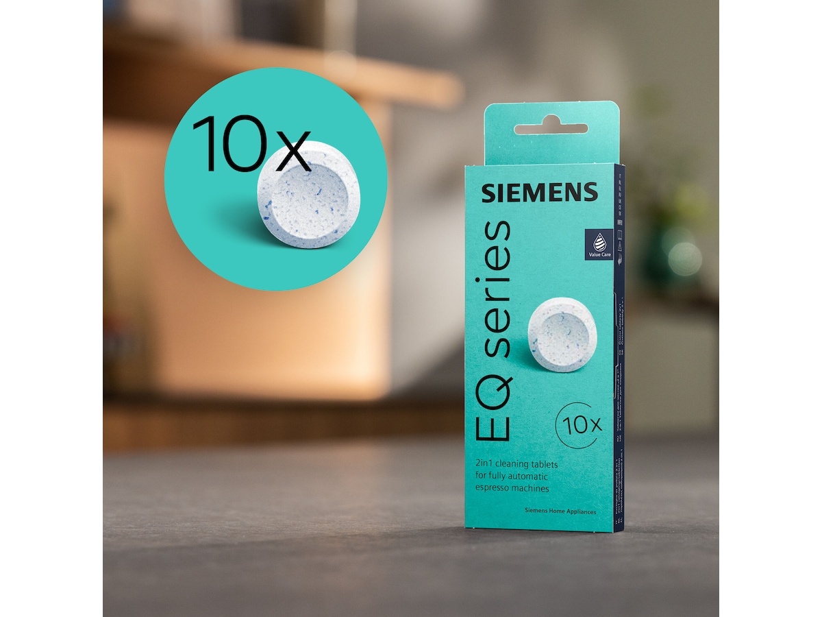 Siemens EQ900 Automatisk kaffemaskin TQ903R09 (sort) + rengjøringstabletter Espressomaskiner