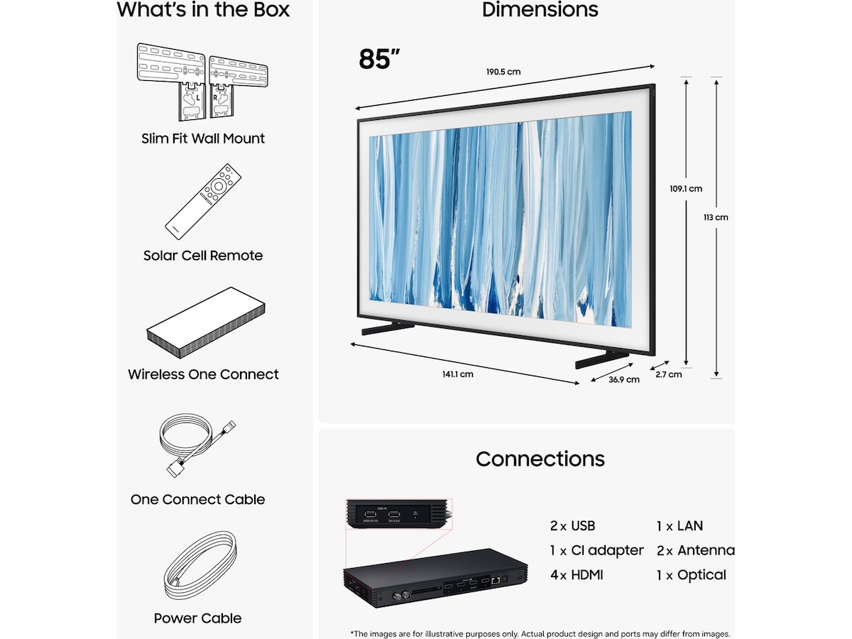 Samsung 85" The Frame Pro Neo QLED 4K Mini LED Smart TV (2026) Over 80 tommer TV