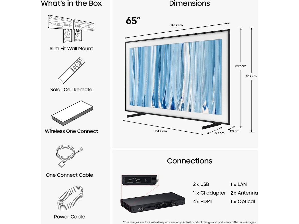 Samsung 65" The Frame Pro Neo QLED 4K Mini LED Smart TV (2026) 60 - 69 tommer TV
