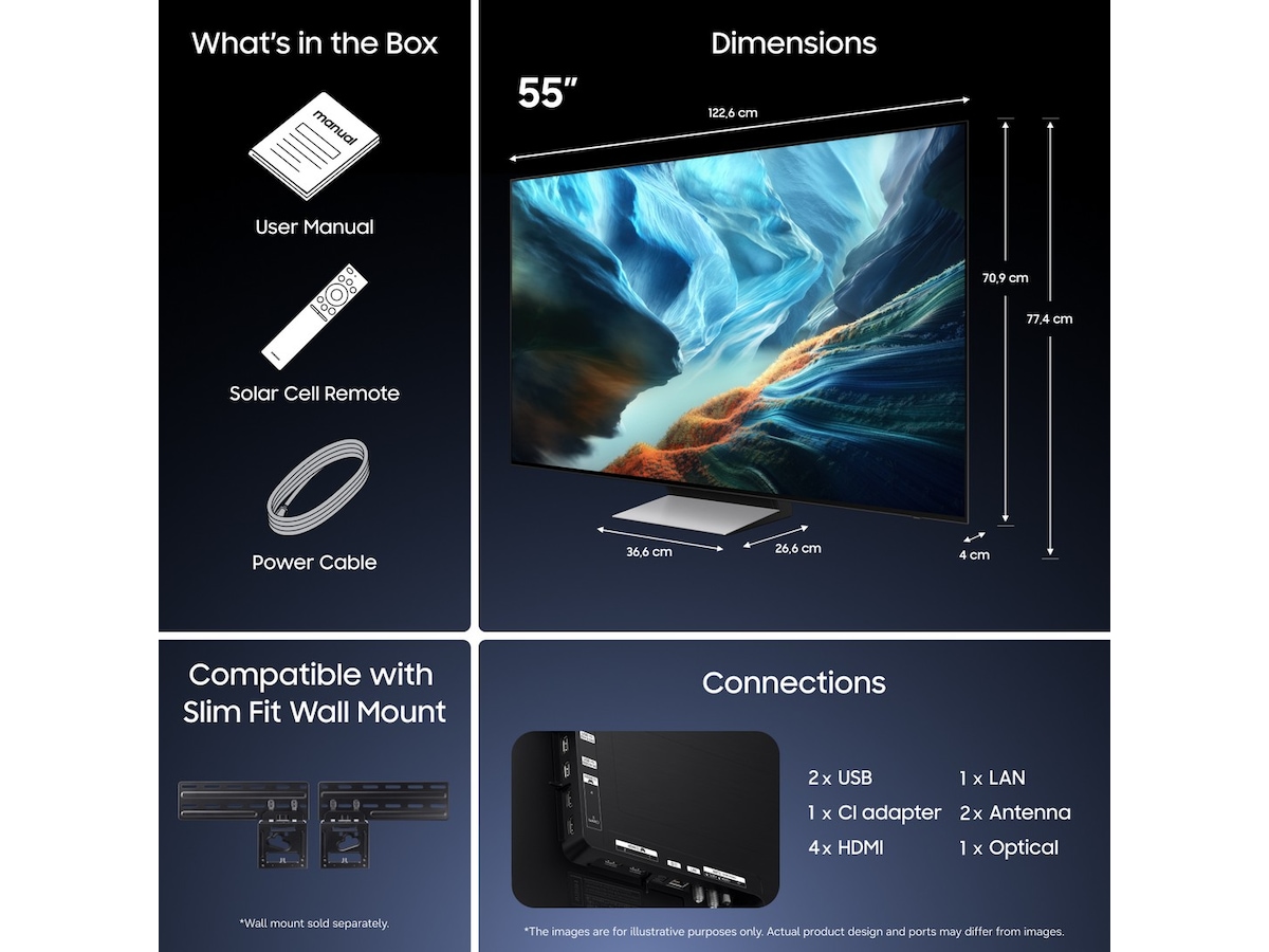 Samsung 55" OLED 4K Smart TV S90H (2026) 50 - 59 tommer TV