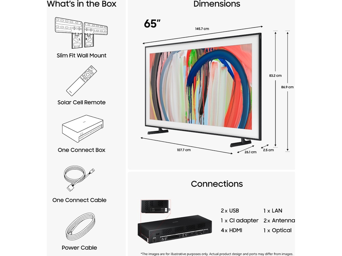 Samsung 65" The Frame QLED 4K Smart TV (2026) 60 - 69 tommer TV