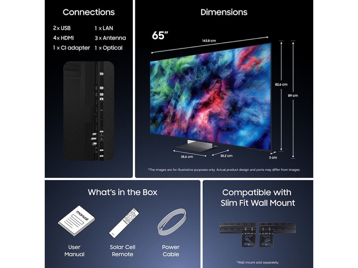 Samsung 65" R95H Micro RGB 4K Smart TV (2026) 60 - 69 tommer TV