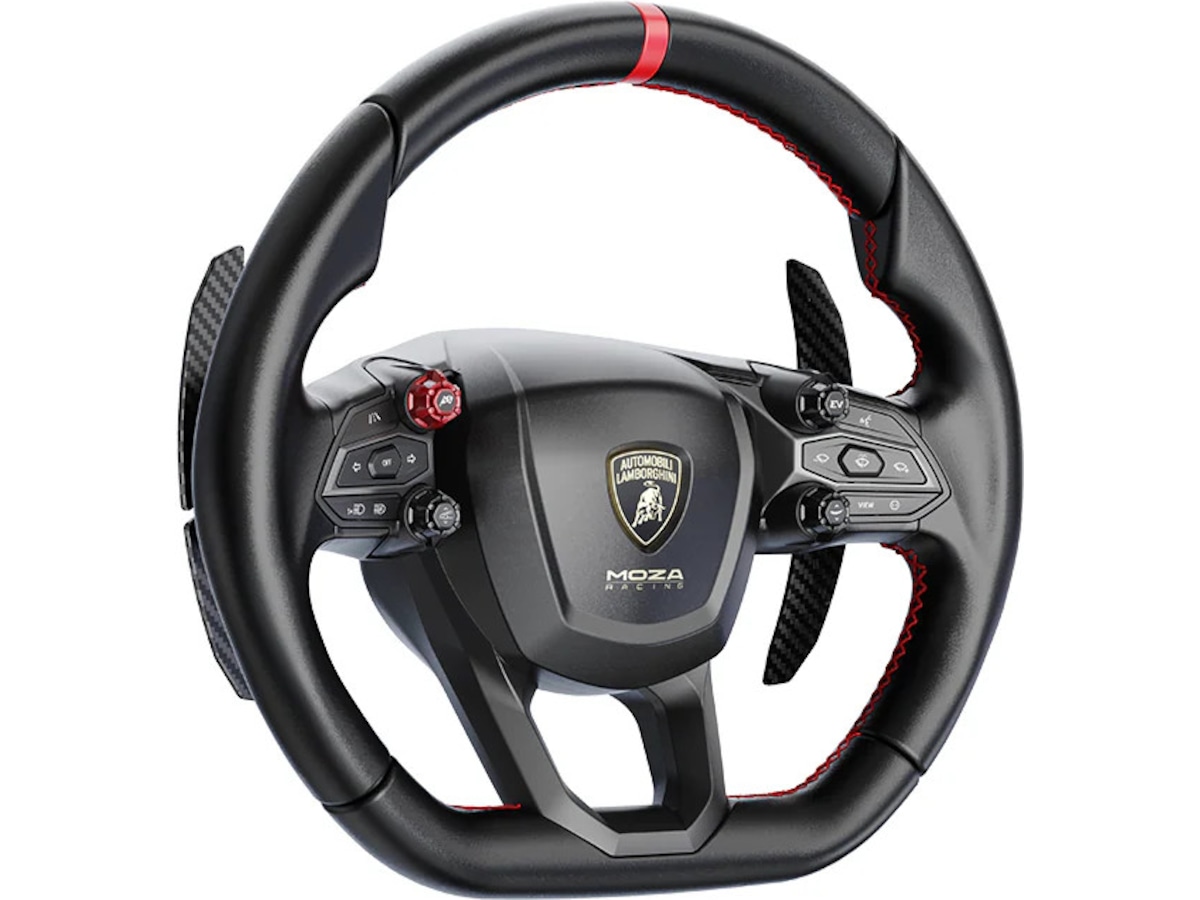 MOZA REVUELTO Lamborghini Sim Racing Wheel Ratt og pedaler