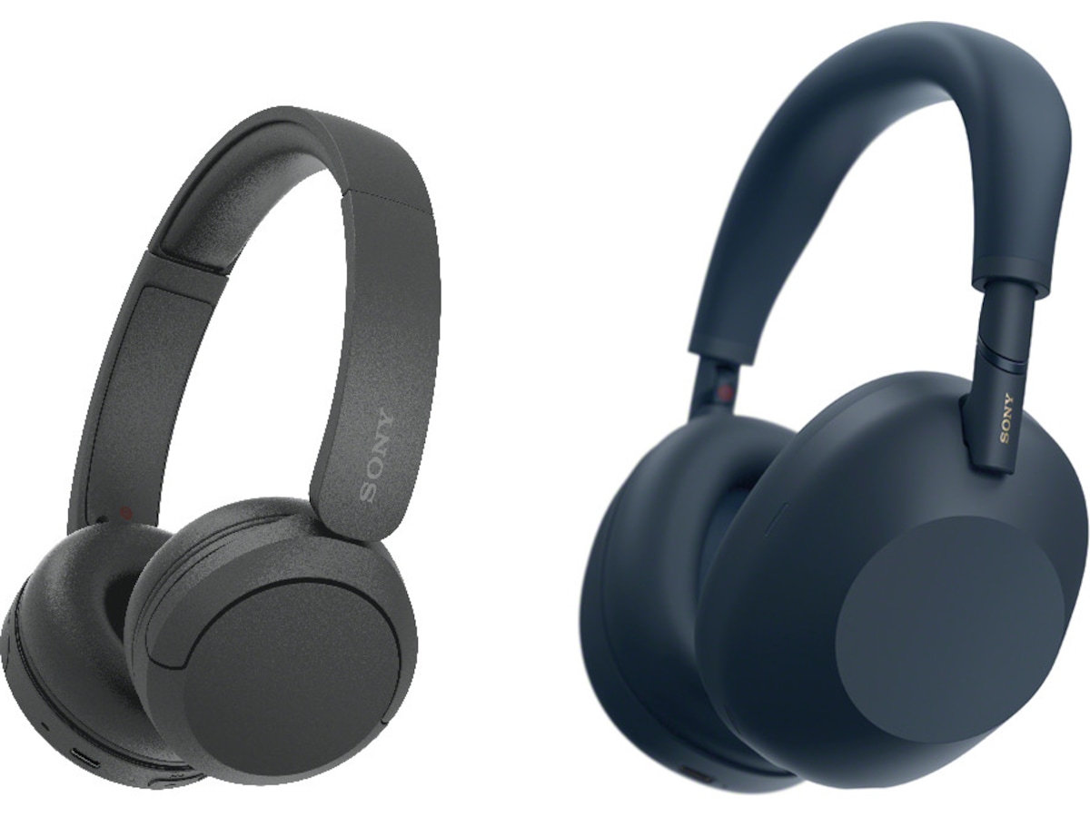 Sony WH-1000XM6 trådløse hodetelefoner, Over-Ear (blå) + Sony WH-CH520 Hodetelefoner