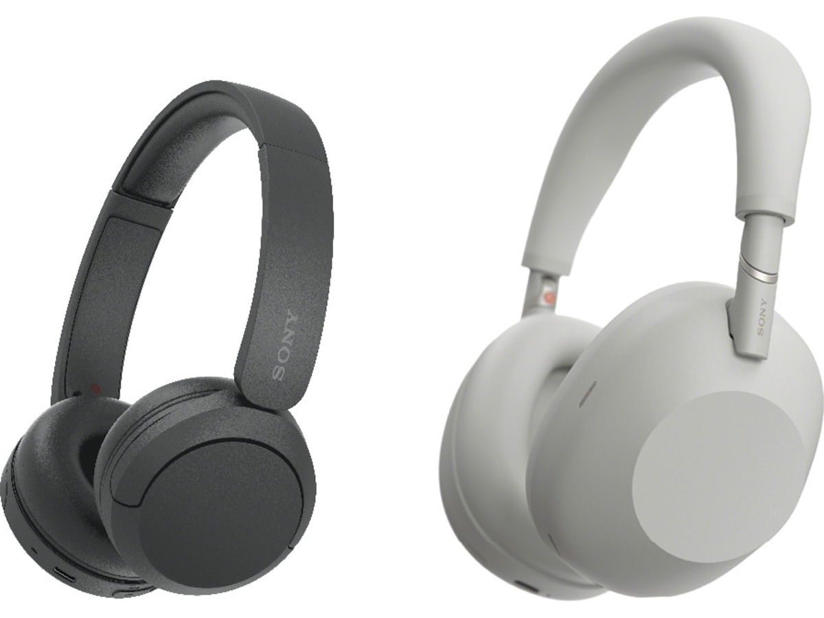 Sony WH-1000XM6 trådløse hodetelefoner, Over-Ear (sølv) + Sony WH-CH520 Hodetelefoner