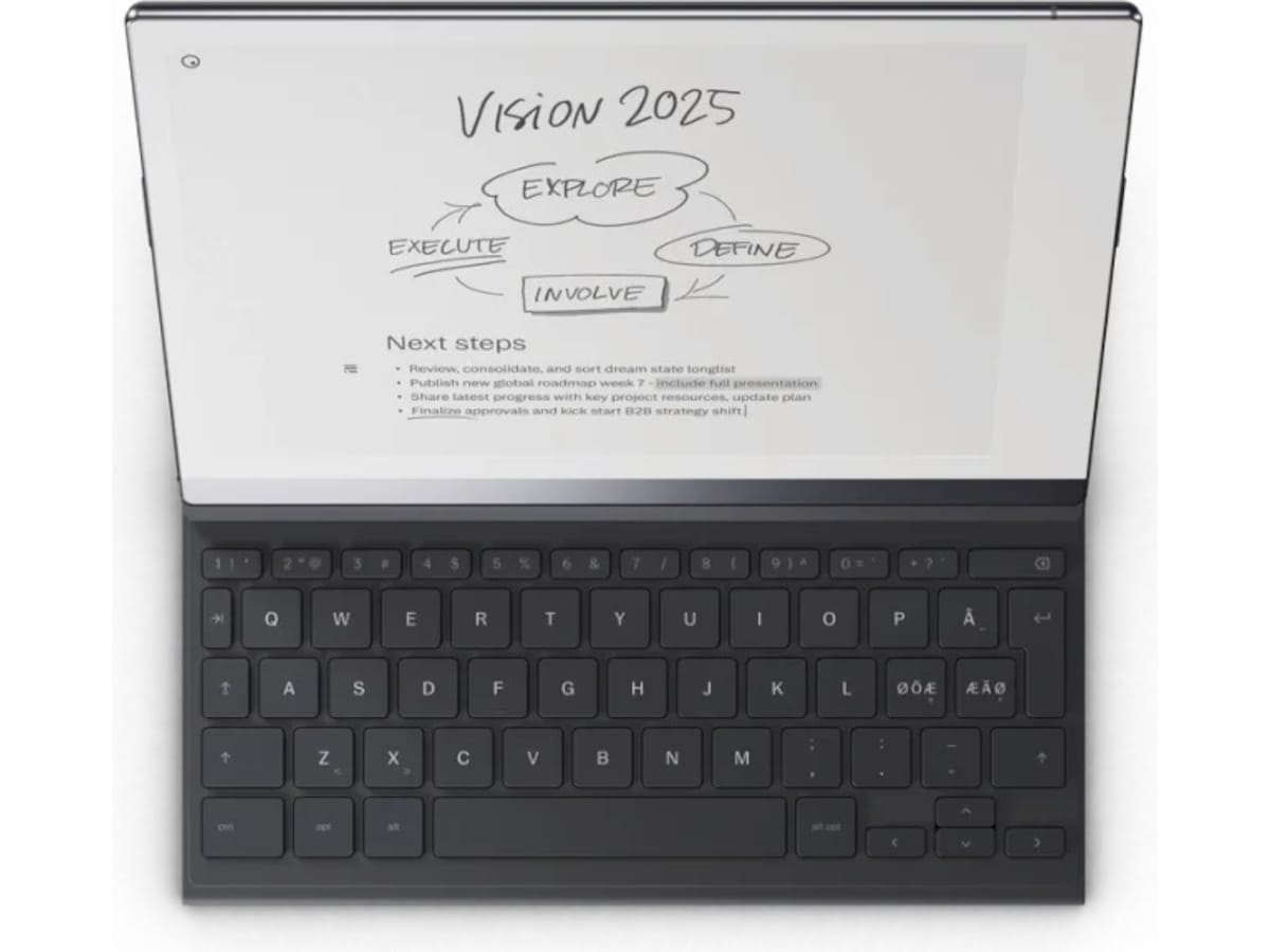 reMarkable 2 Type Folio tastaturdeksel (blekksort) -B-Grade Demo tilbehør til mobiler & klokker