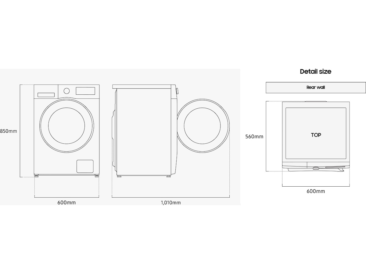 Samsung Vaskemaskin AI Ecobubble 9kg WW90DG5G34AEEE Vaskemaskin