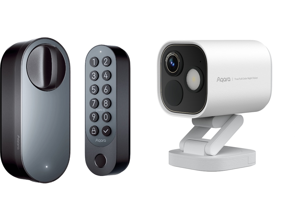 Aqara Smart Lock U200 Sett (sort) + Camera Hub G5 Pro Elektronisk dørlås