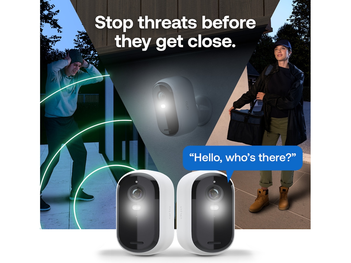 Arlo Essential 3 HD utendørs overvåkningskamera 2-pack + Video Doorbell Overvåkningskameraer