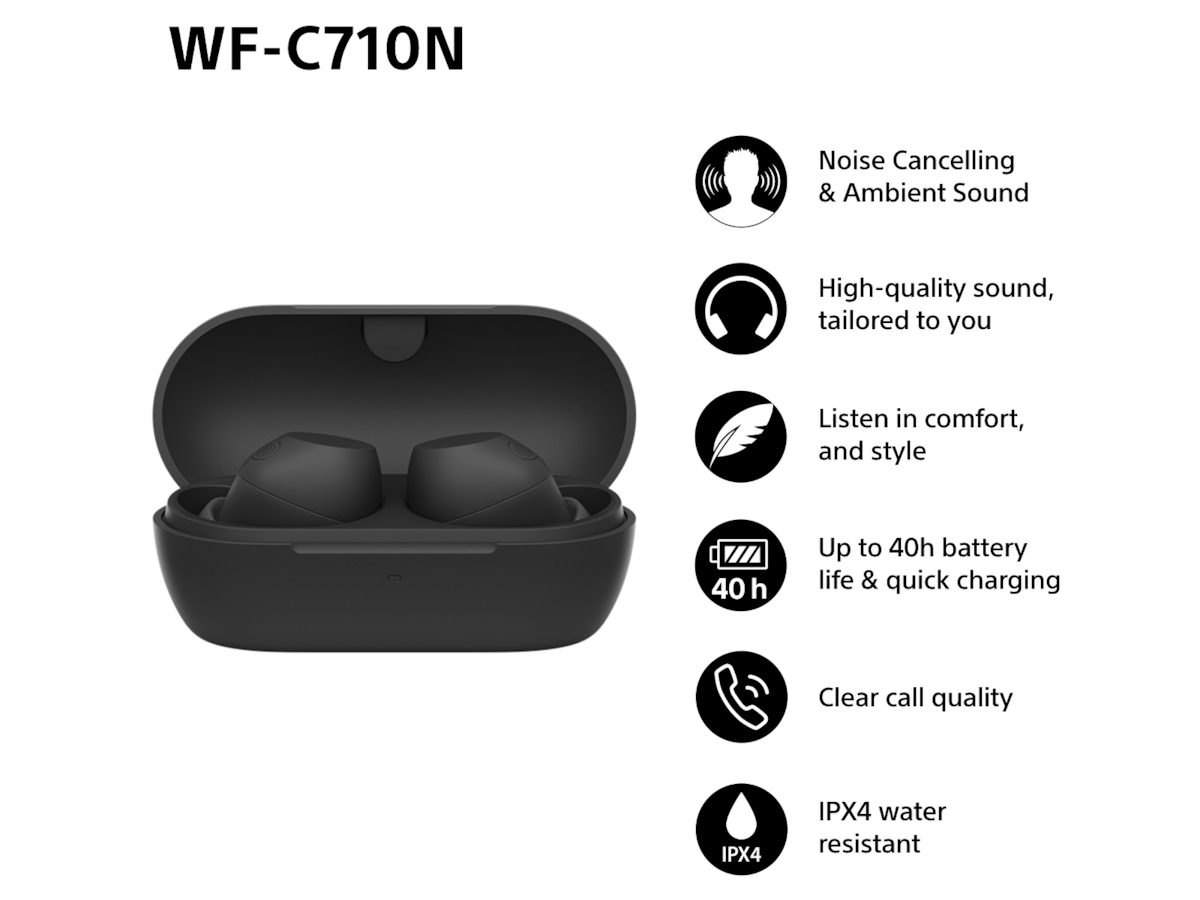 Sony WF-C710N Trådløse ørepropper, In-ear (sort) -B-Grade Demo headset
