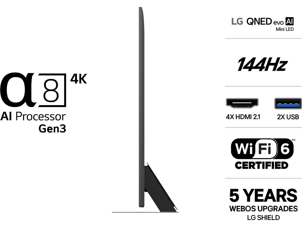 LG 75" QNED86 Evo MiniLED 4K Smart TV (2026) 70 - 79 tommer TV