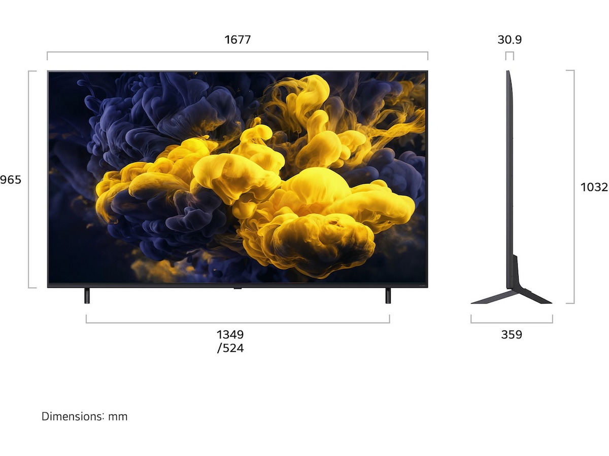 LG 75" QNED86 Evo MiniLED 4K Smart TV (2026) 70 - 79 tommer TV
