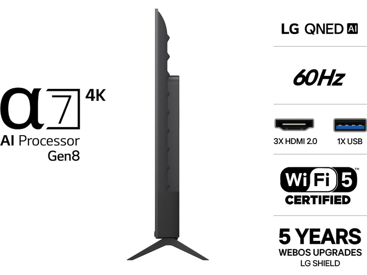 LG 55" QNED70 MiniLED 4K Smart TV (2026) 50 - 59 tommer TV