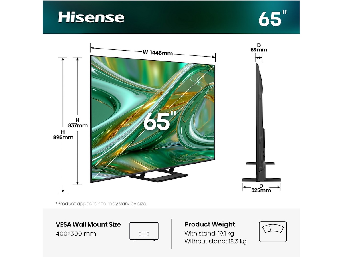 Hisense 65" E8S MiniLED Smart TV (2026) 60 - 69 tommer TV