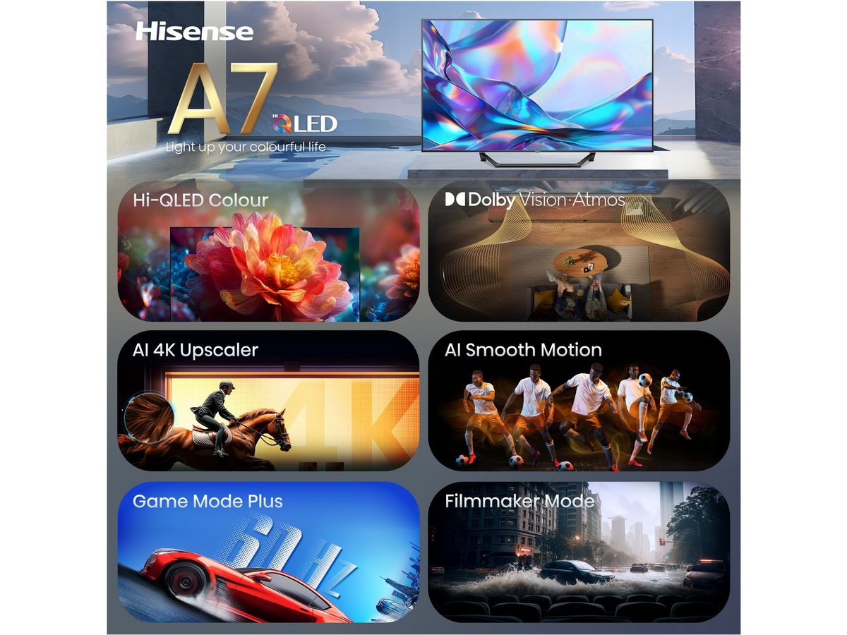 Hisense 43" A7S QLED 4K Smart TV (2026) 20 - 49 tommer TV
