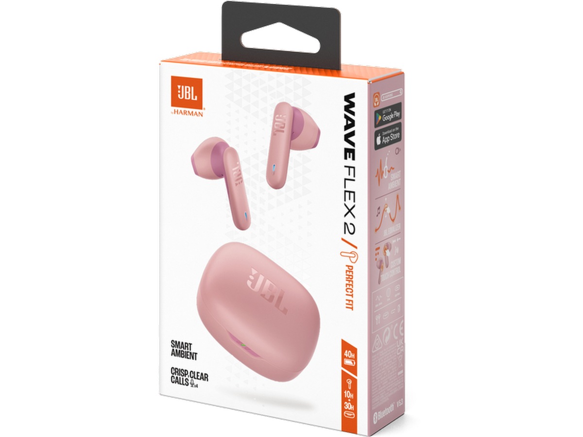 JBL Wave Flex 2 Trådløse Ørepropper (rosa) -B-Grade Demo headset