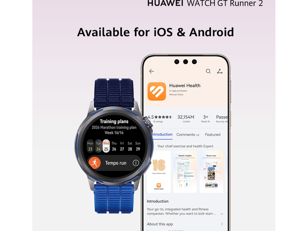 Huawei Watch GT Runner 2 43mm (oransje) -B-Grade Demo klokker