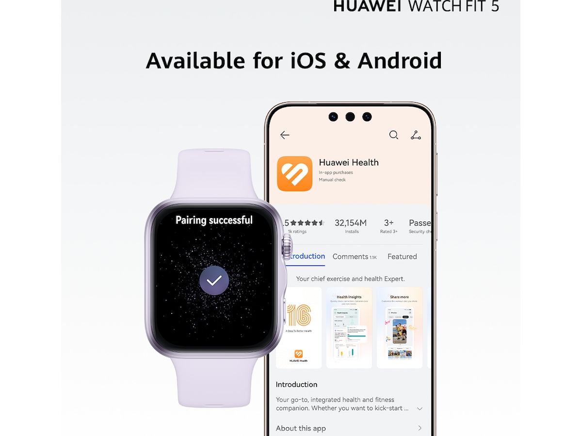 Huawei Watch Fit 5 42mm (sort) Smartklokker
