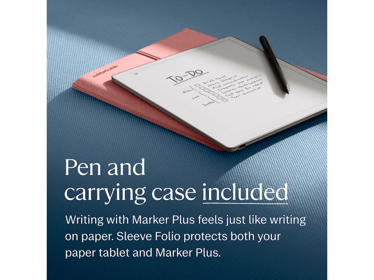 reMarkable Paper Pure 10,3" + Marker Plus + Sleeve Folio (desert pink) 