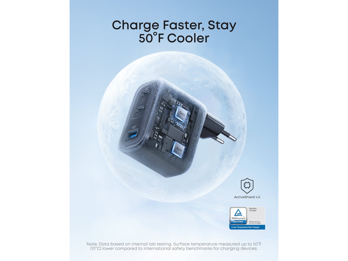 Anker Nano 70W Vegglader (sort) Mobilladere