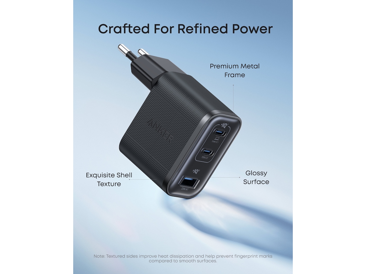 Anker Nano 70W Vegglader (sort) Mobilladere
