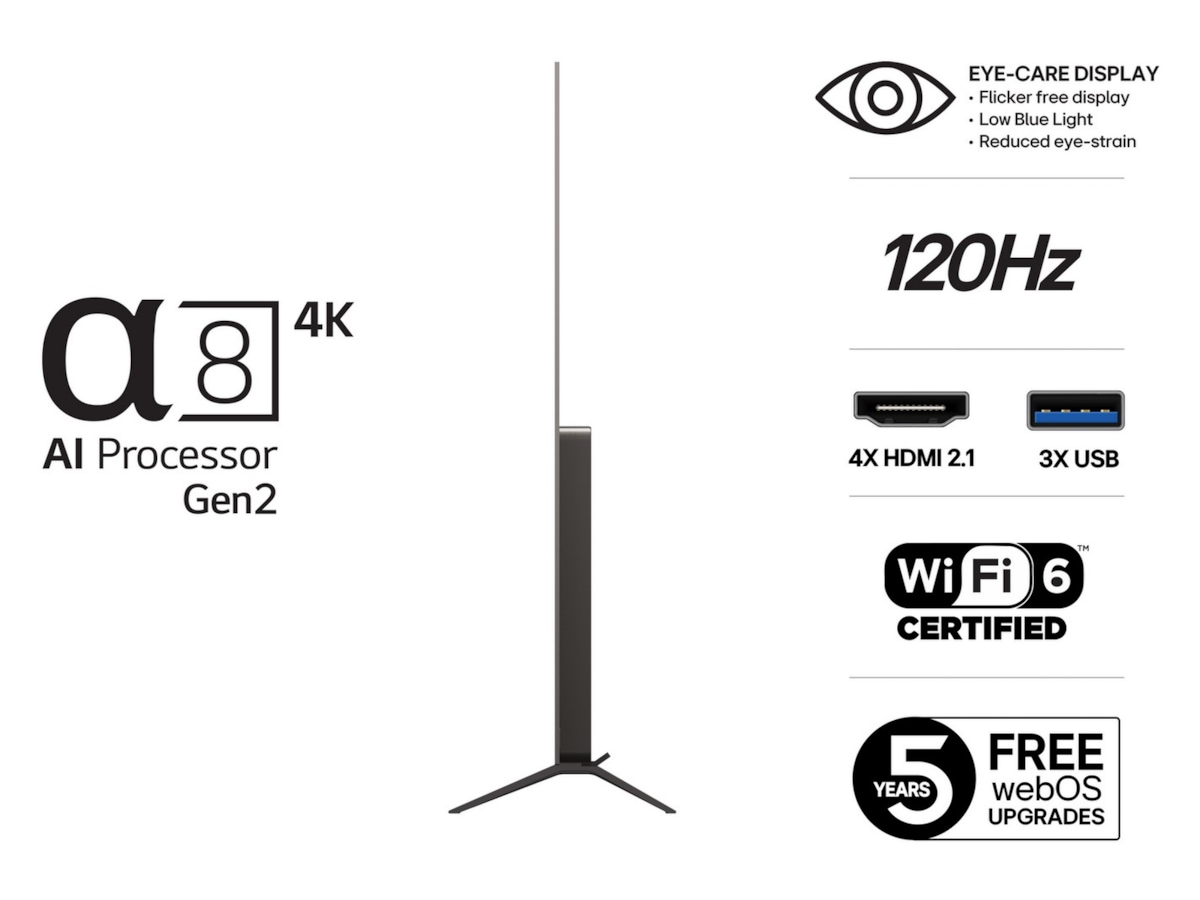 LG 77" B5 AI 4K OLED Smart TV (2025) + soundbar 70 - 79 tommer TV