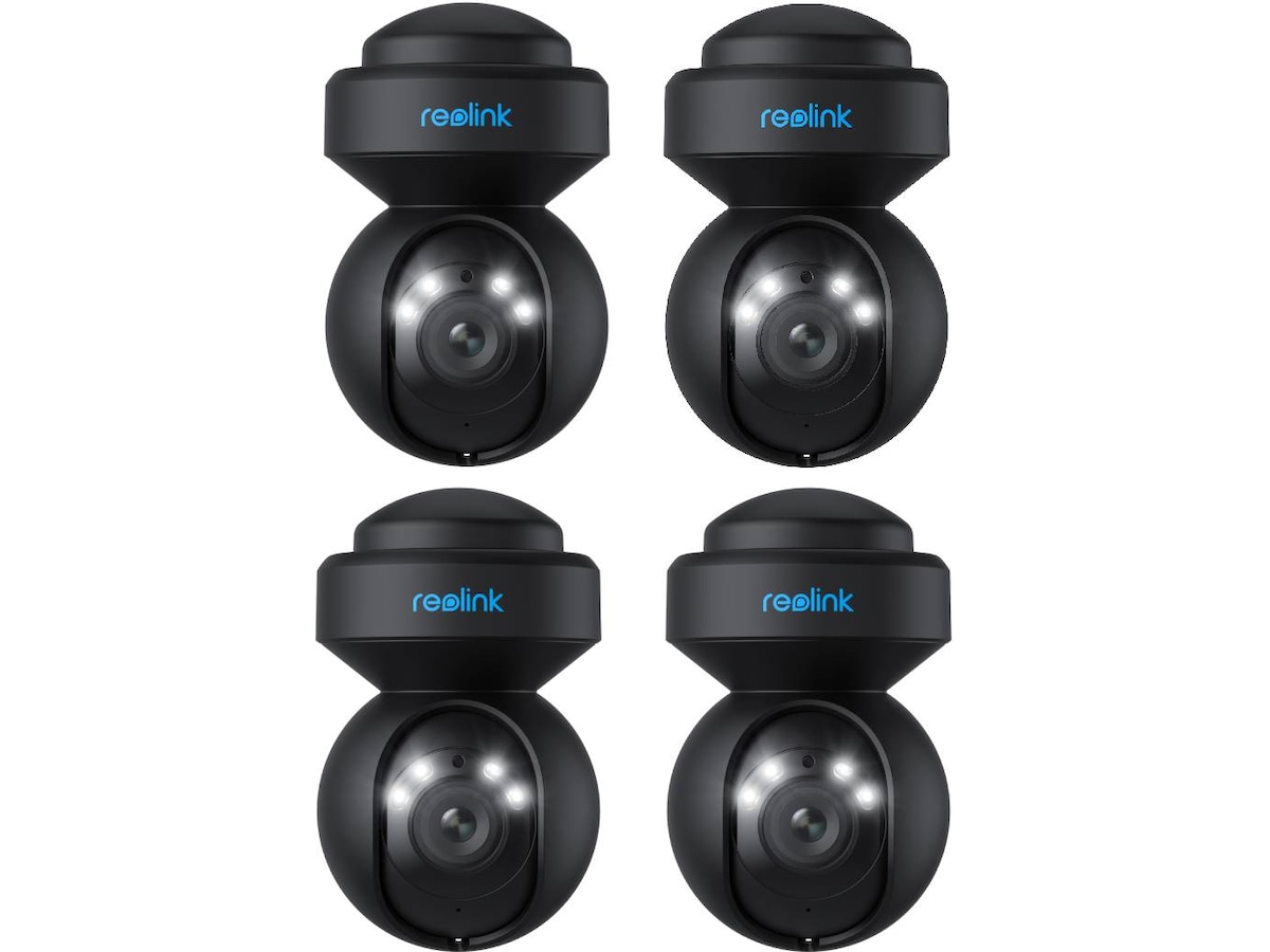 Reolink E1 Outdoor WiFi utendørs overvåkningskamera 4-pack (sort) Overvåkningskameraer
