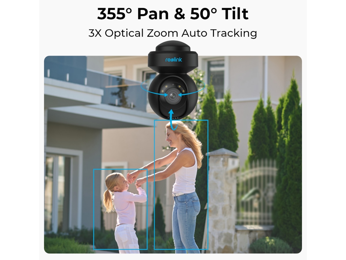 Reolink E1 Outdoor WiFi utendørs overvåkningskamera 4-pack (sort) Overvåkningskameraer