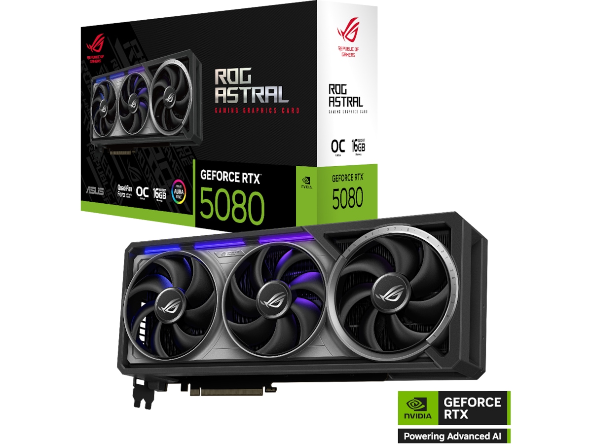 ASUS ROG Astral GeForce RTX 5080 Gaming OC Bundle Skjermkort
