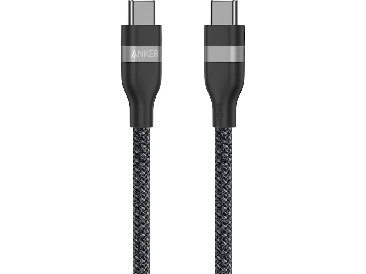 Anker 240W USB-C flettet kabel 1m (sort) USB-kabler