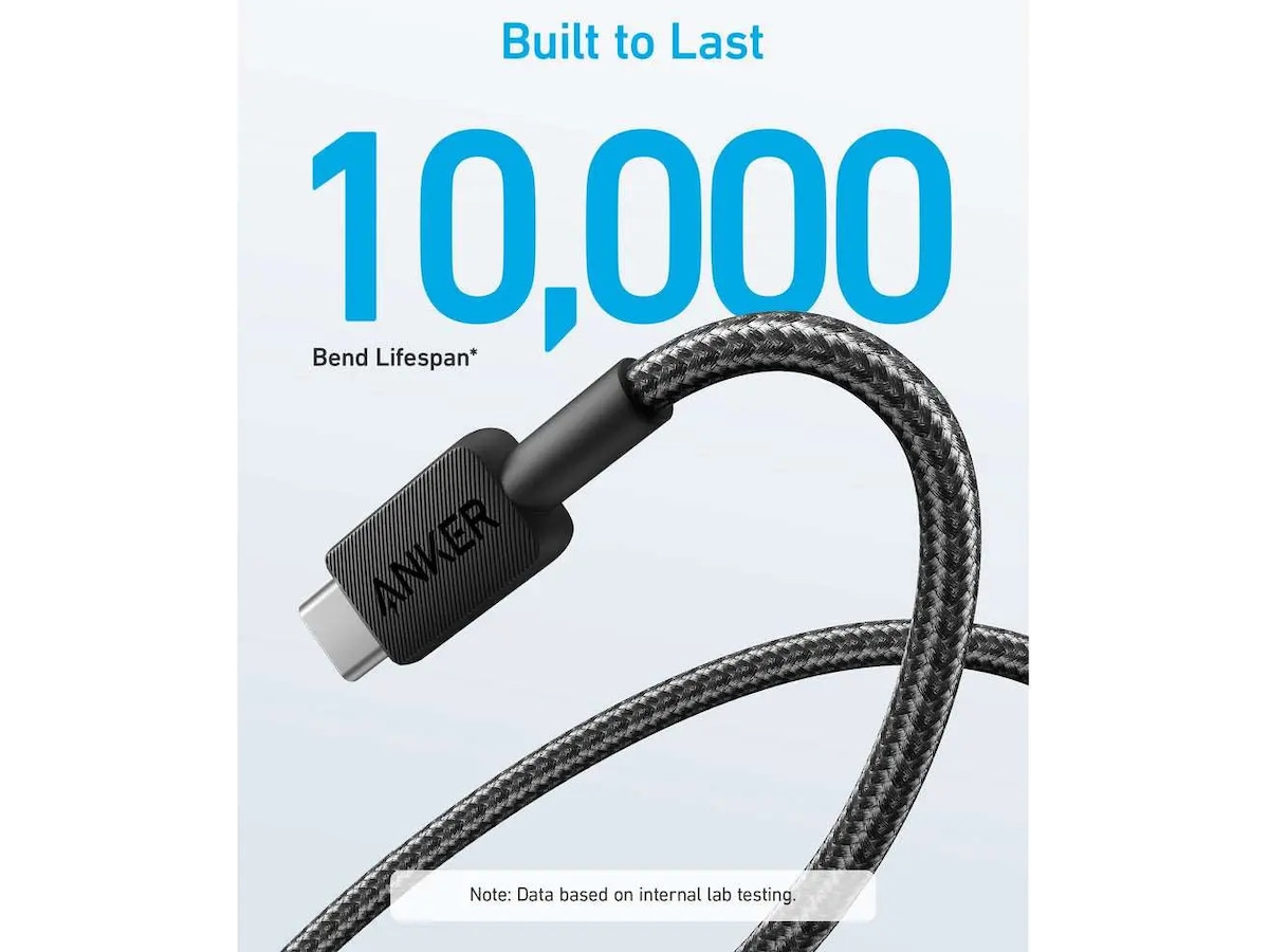 Anker 322 PowerLine USB-A til USB-C hurtiglading 1,8m kabel (sort) USB-kabler