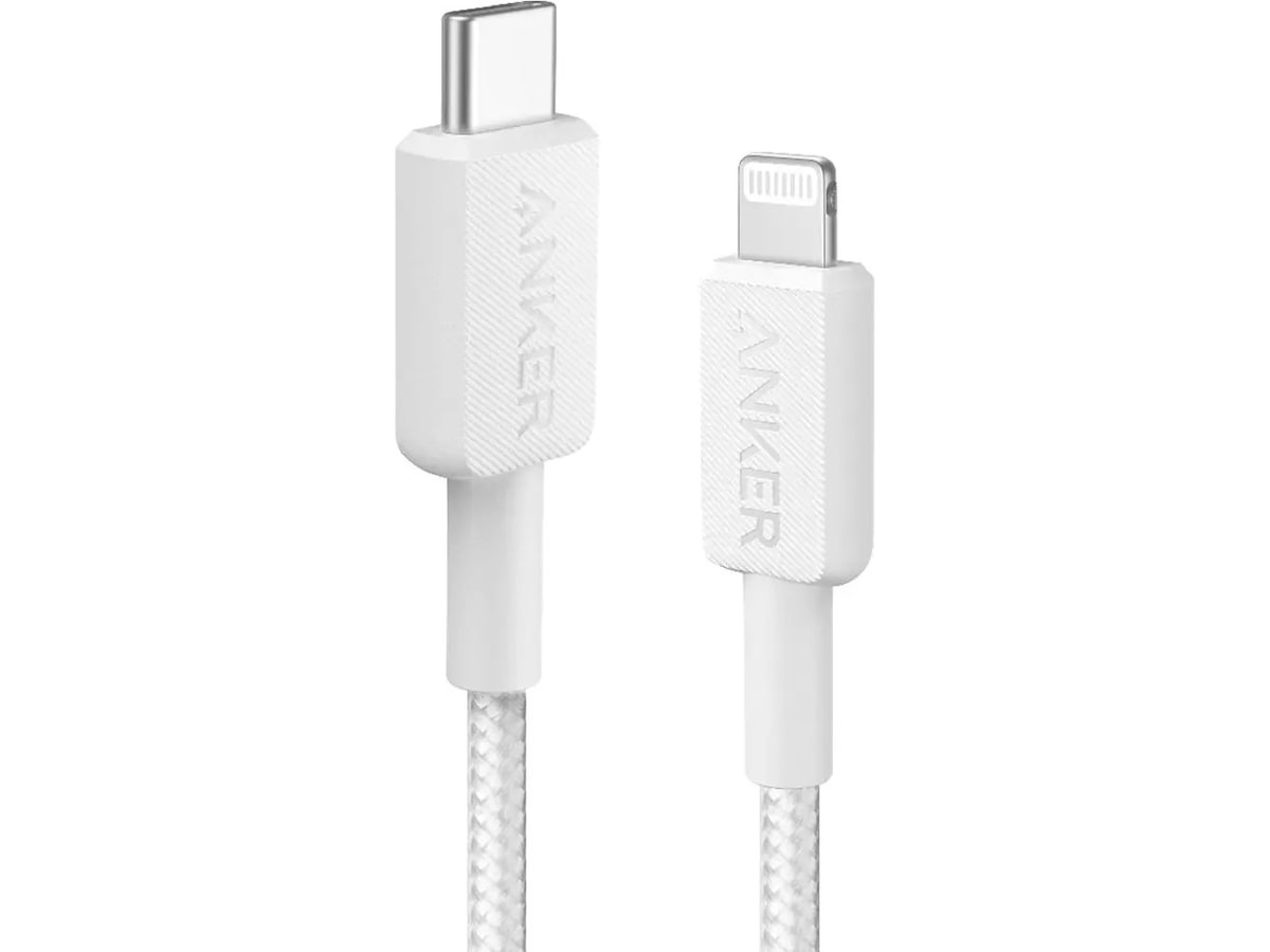 Anker 322 PowerLine USB-C til Lightning 0,9m kabel (hvit) USB-kabler
