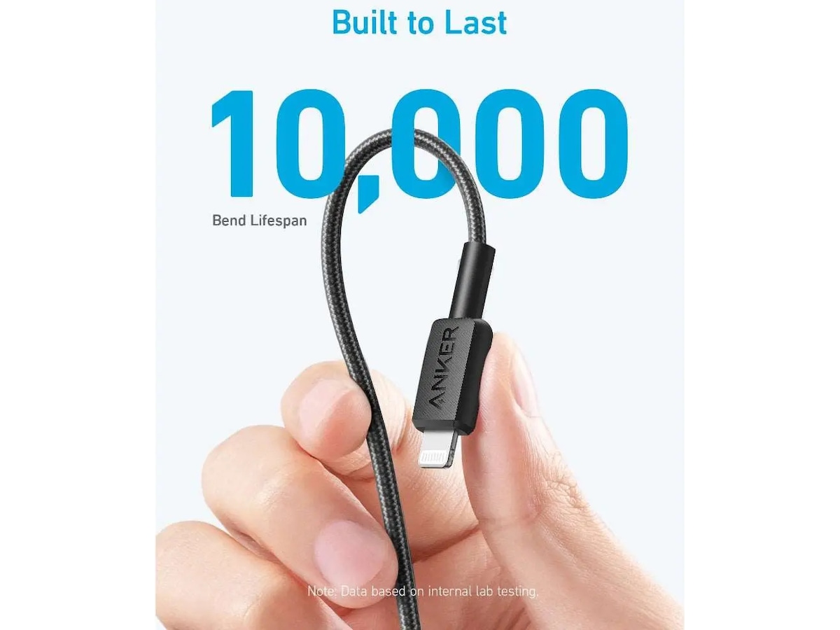 Anker 322 PowerLine USB-C til Lightning 0,9m kabel (hvit) USB-kabler