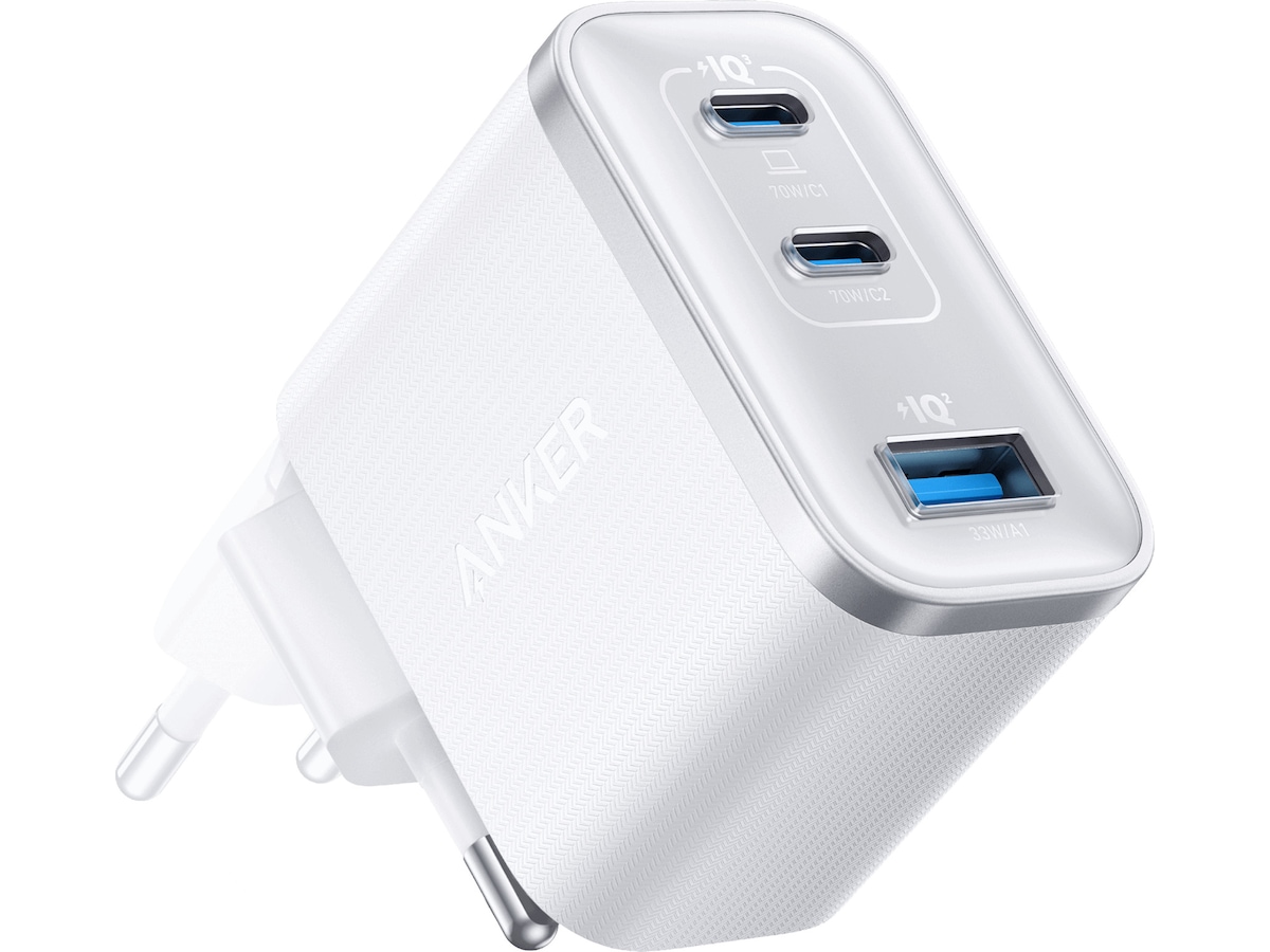 Anker Nano 70W Vegglader (hvit) Mobilladere