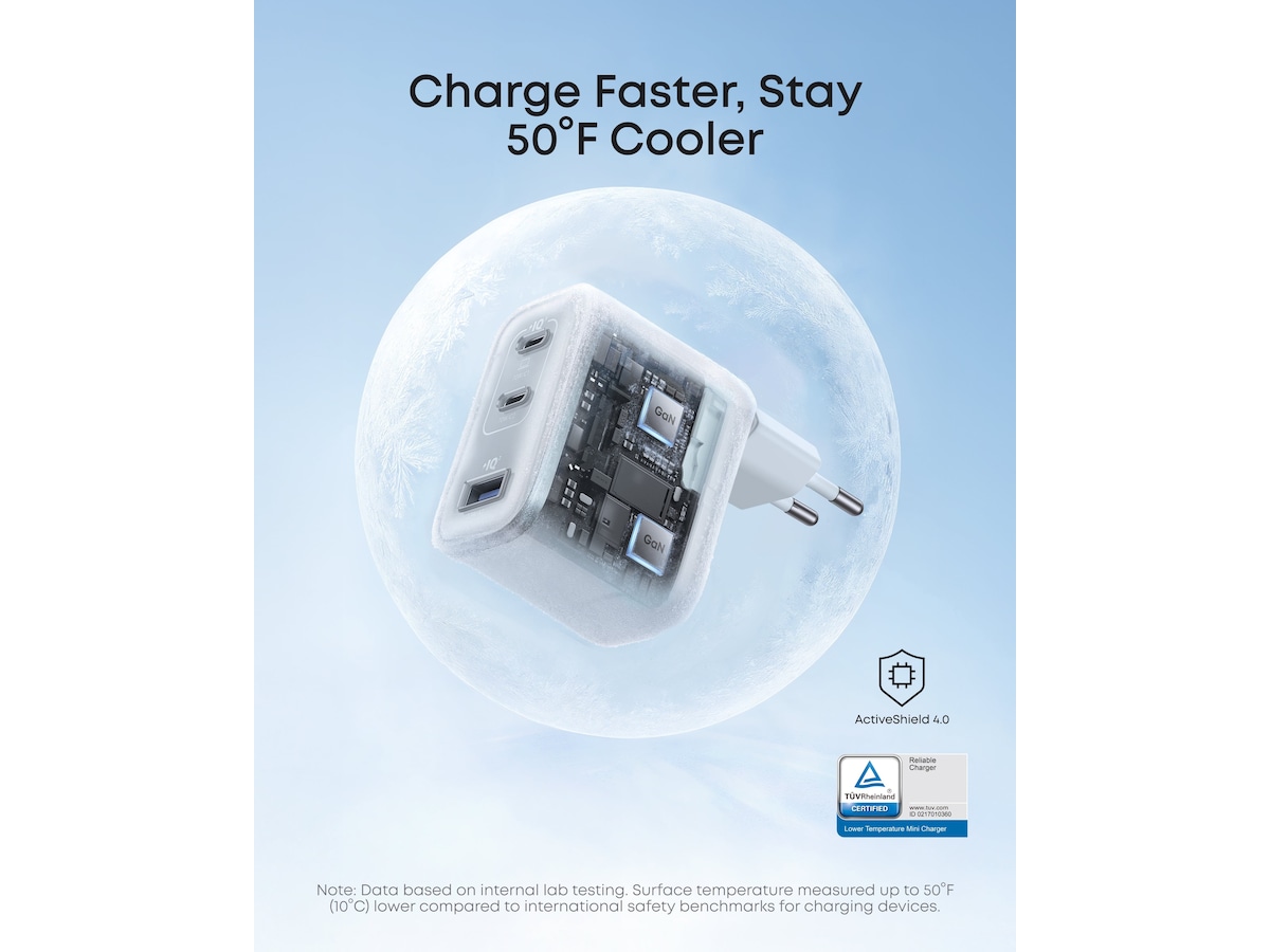 Anker Nano 70W Vegglader (hvit) Mobilladere