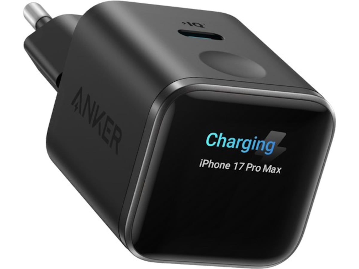 Anker Nano 45W Smart Display Lader (sort) Mobilladere