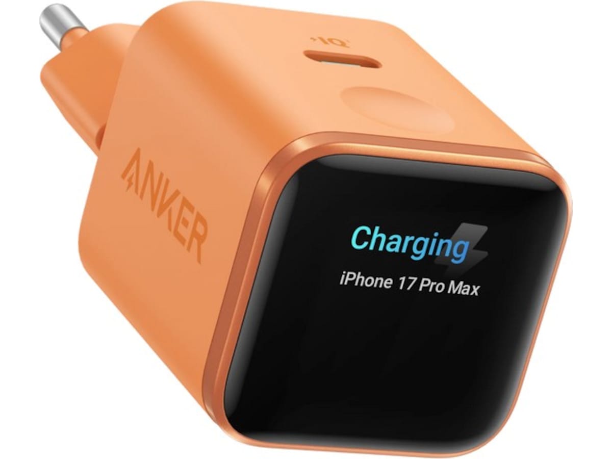 Anker Nano 45W Smart Display Lader (orange) Mobilladere