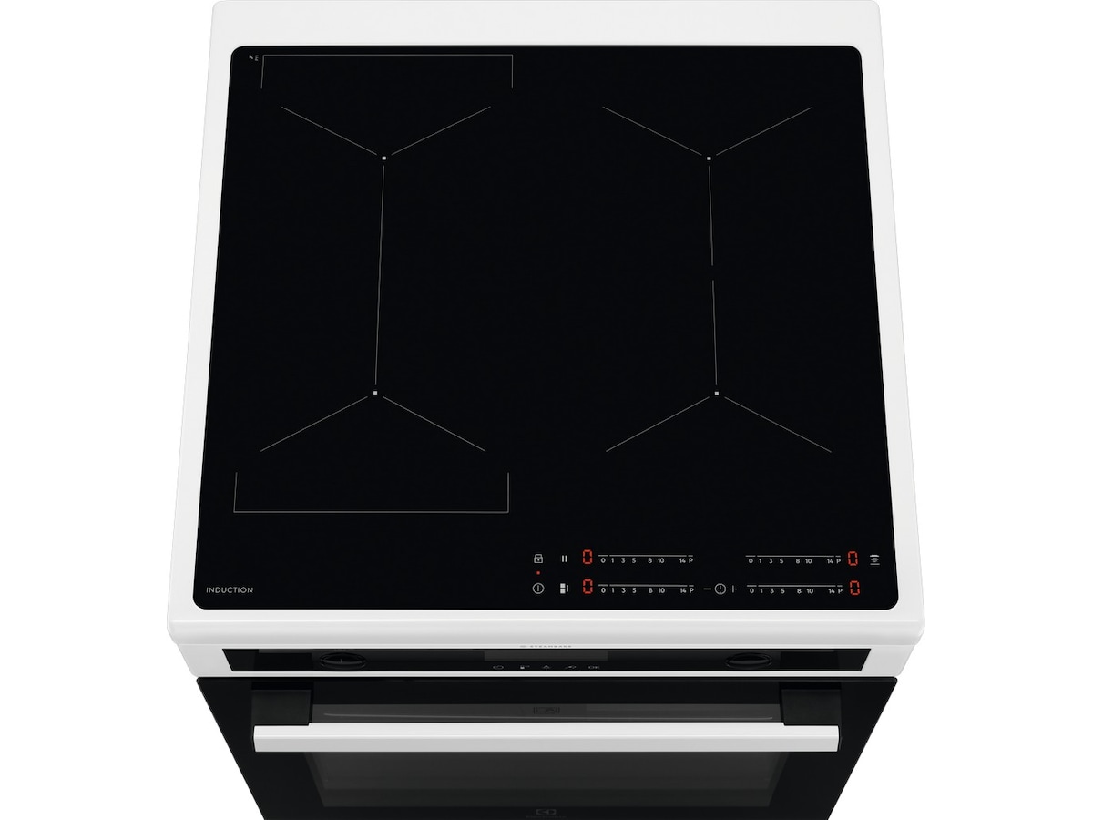Electrolux 600 SteamBake induksjon 60 cm pyrolyse (hvit) Komfyr
