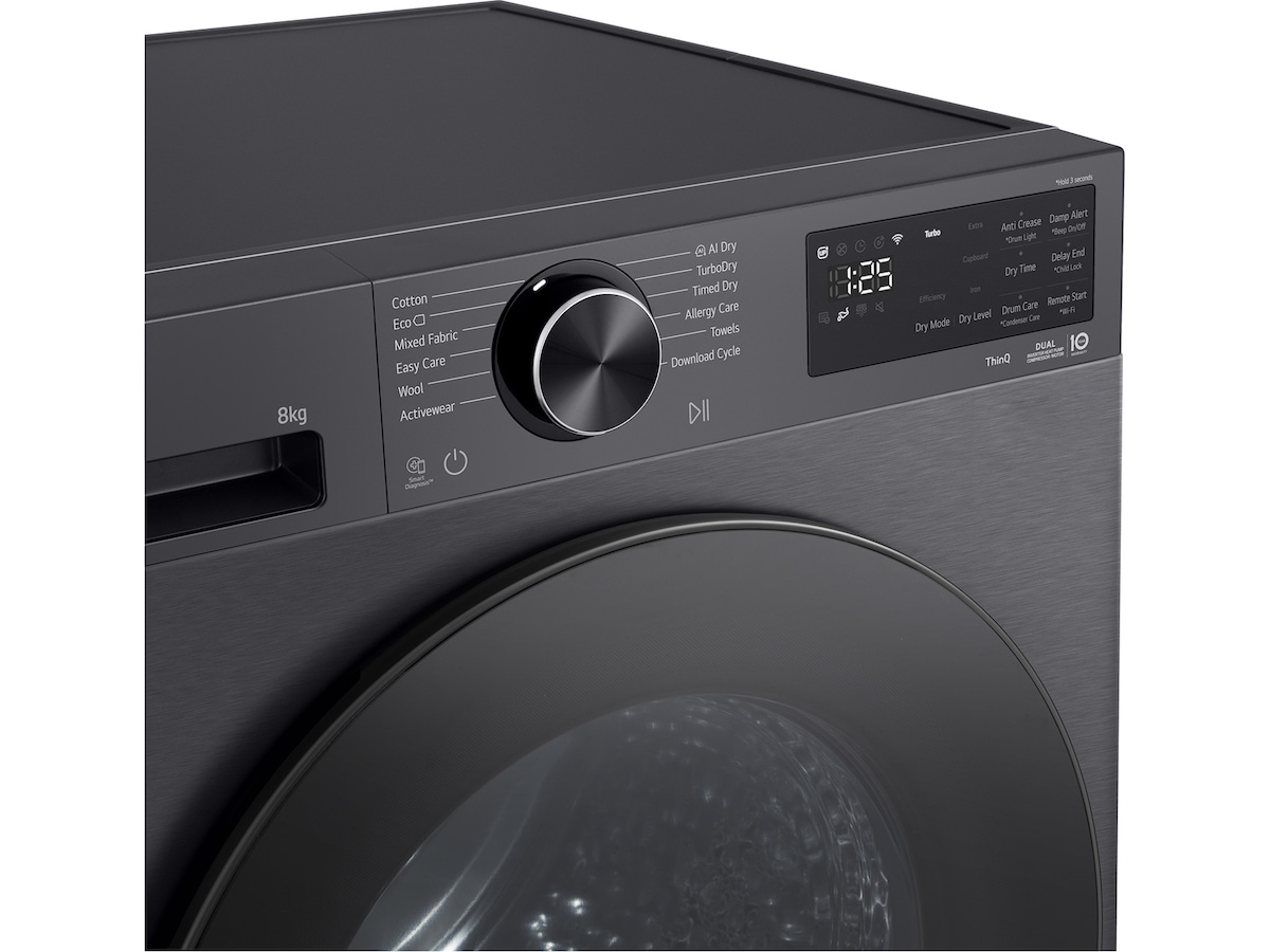 LG RHX5008TBB tørketrommel 8kg (hvit) Tørketrommel