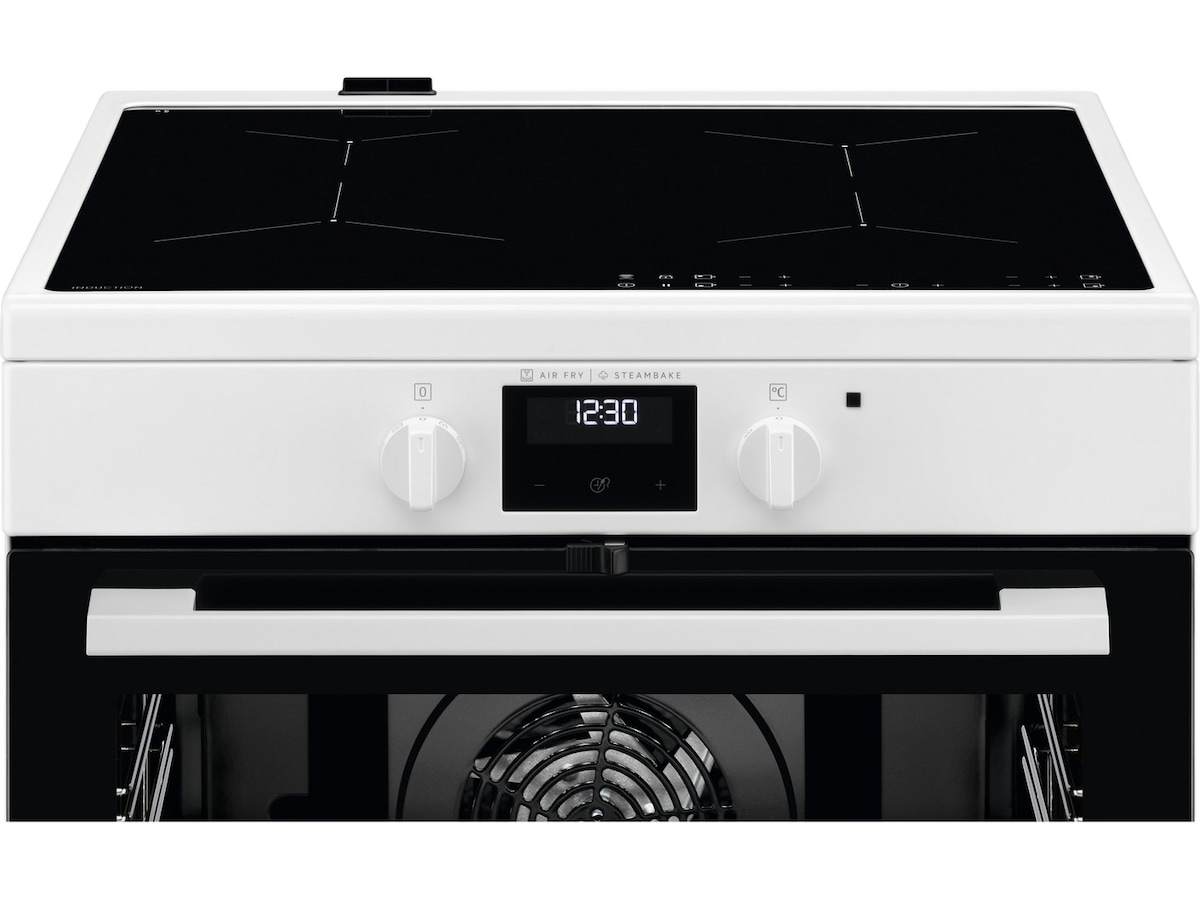 Electrolux 600 SteamBake Induksjon 60 cm Katalyse (hvit) Komfyr