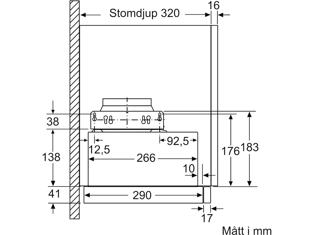 Siemens LI64LB531 iQ300 uttrekkbar kjøkkenvifte Veggmontert Kjøkkenvifte