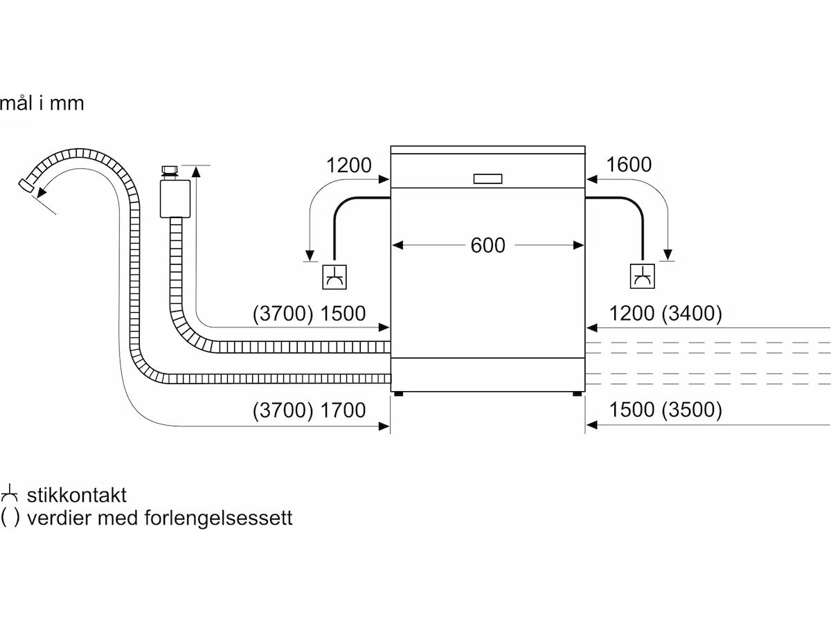 Siemens SN45ZS08CE iQ500 Underbygget oppvaskmaskin (Rustfritt stål) Underbygd oppvaskmaskin