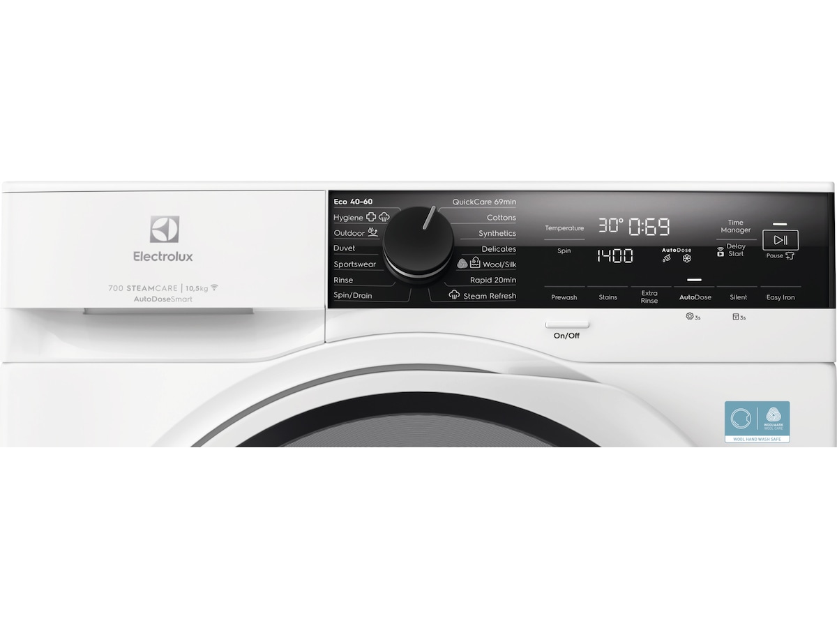 Electrolux EFI743VX4EQ SteamCare 700 Vaskemaskin (hvit) Vaskemaskin