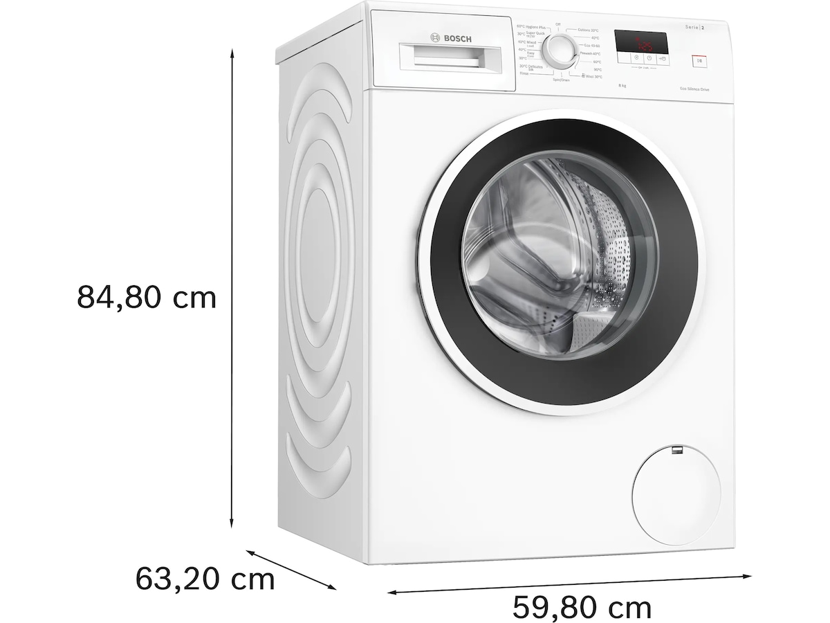 Bosch WGE03400SN Serie 2 Vaskemaskin (hvit) Vaskemaskin