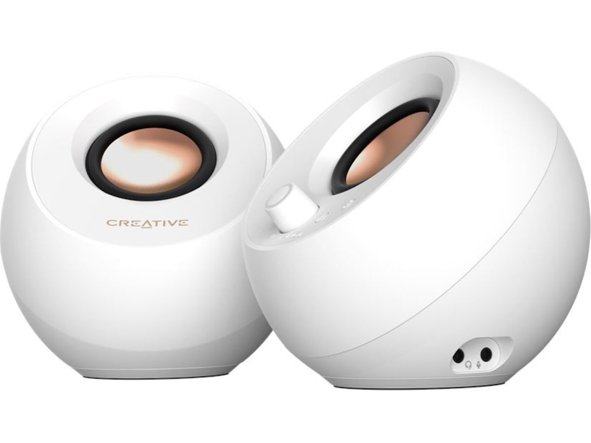 Creative Pebble Pro RGB PC Høyttalere (hvit) 2.0 Høyttalere