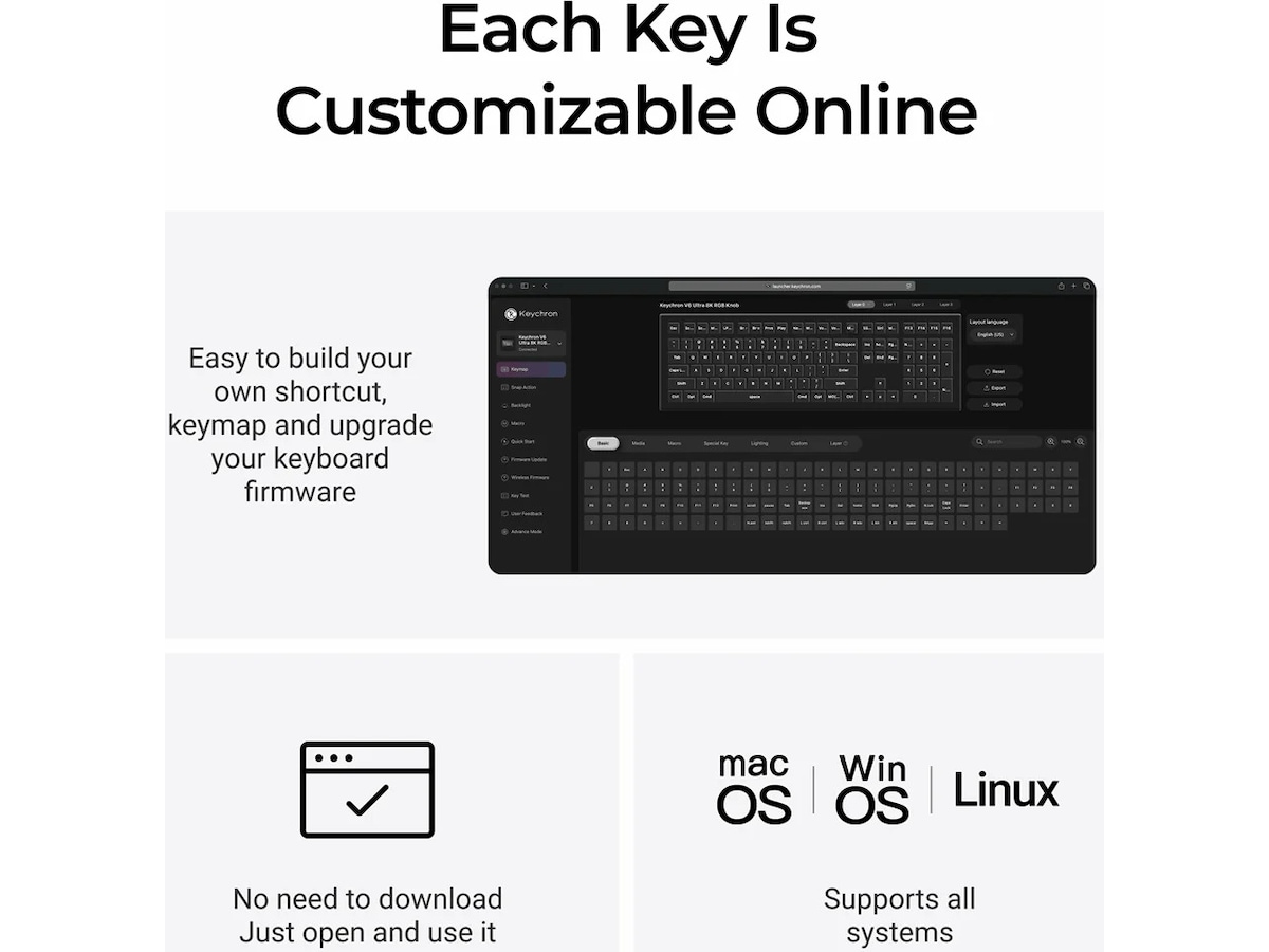 Keychron V6 Ultra 100% 8K Red Trådløst Gamingtastatur Gamingtastatur