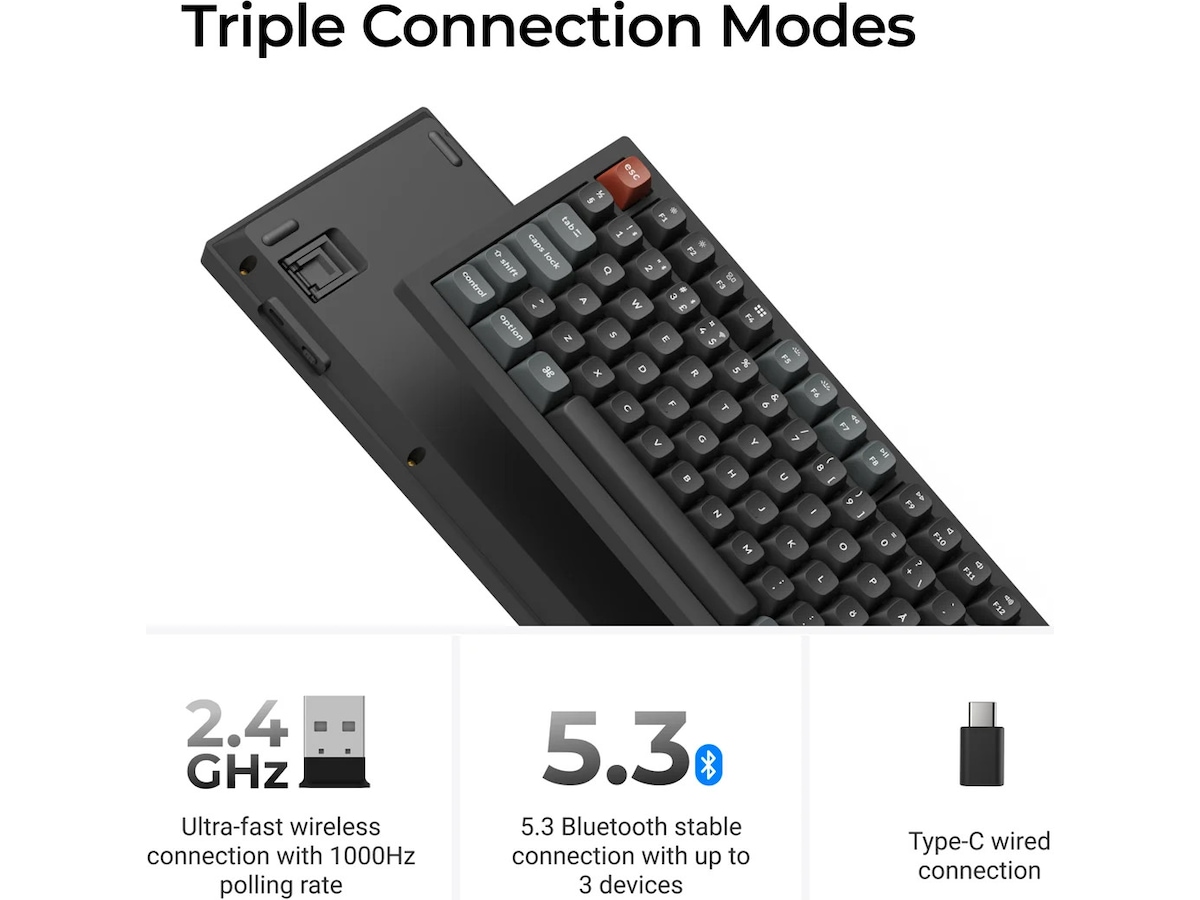 Keychron V3 Ultra 80% 8K Brown Trådløst Gamingtastatur Gamingtastatur